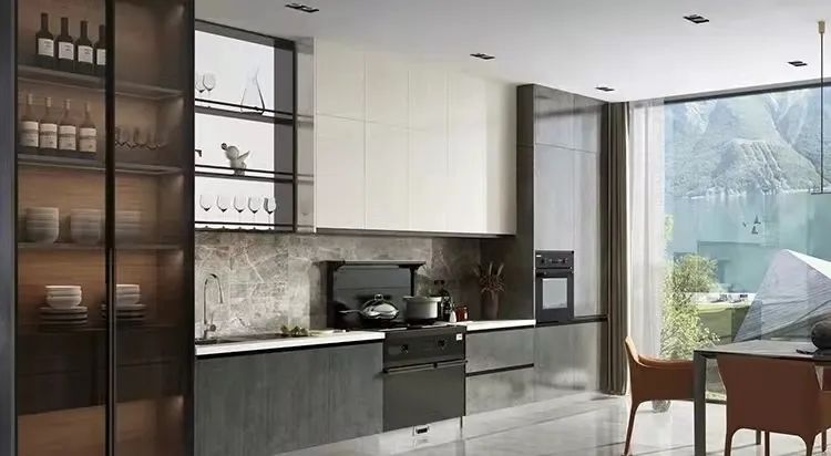 通透個性的現(xiàn)代簡約廚房，帥豐集成灶也能輕松駕馭