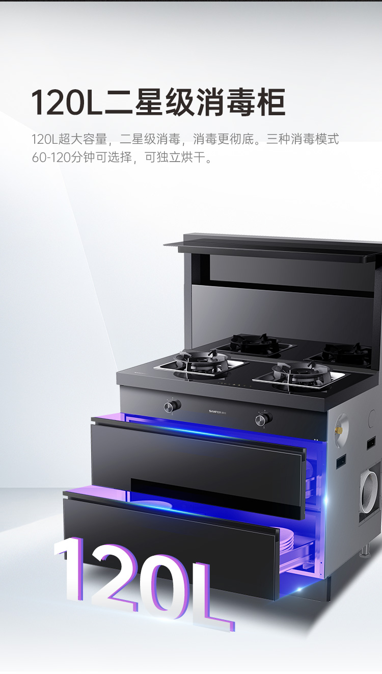 帥豐D3消毒柜款集成灶