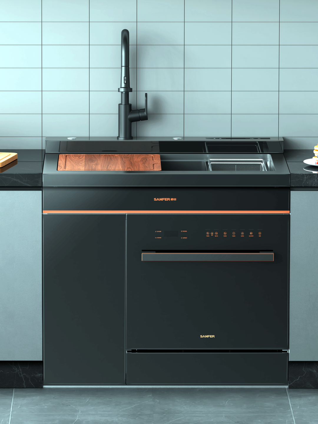 老廚房改造大變樣，帥豐集成灶+洗碗機(jī)集成水槽就是這么神！