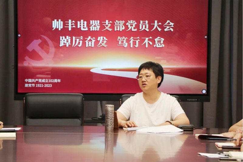 踔厲奮發(fā) 篤行不怠 | 帥豐電器開展支部黨員大會暨書記講黨課   