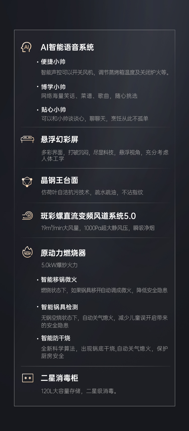 帥豐天機(jī)3消毒柜款（黑）集成灶