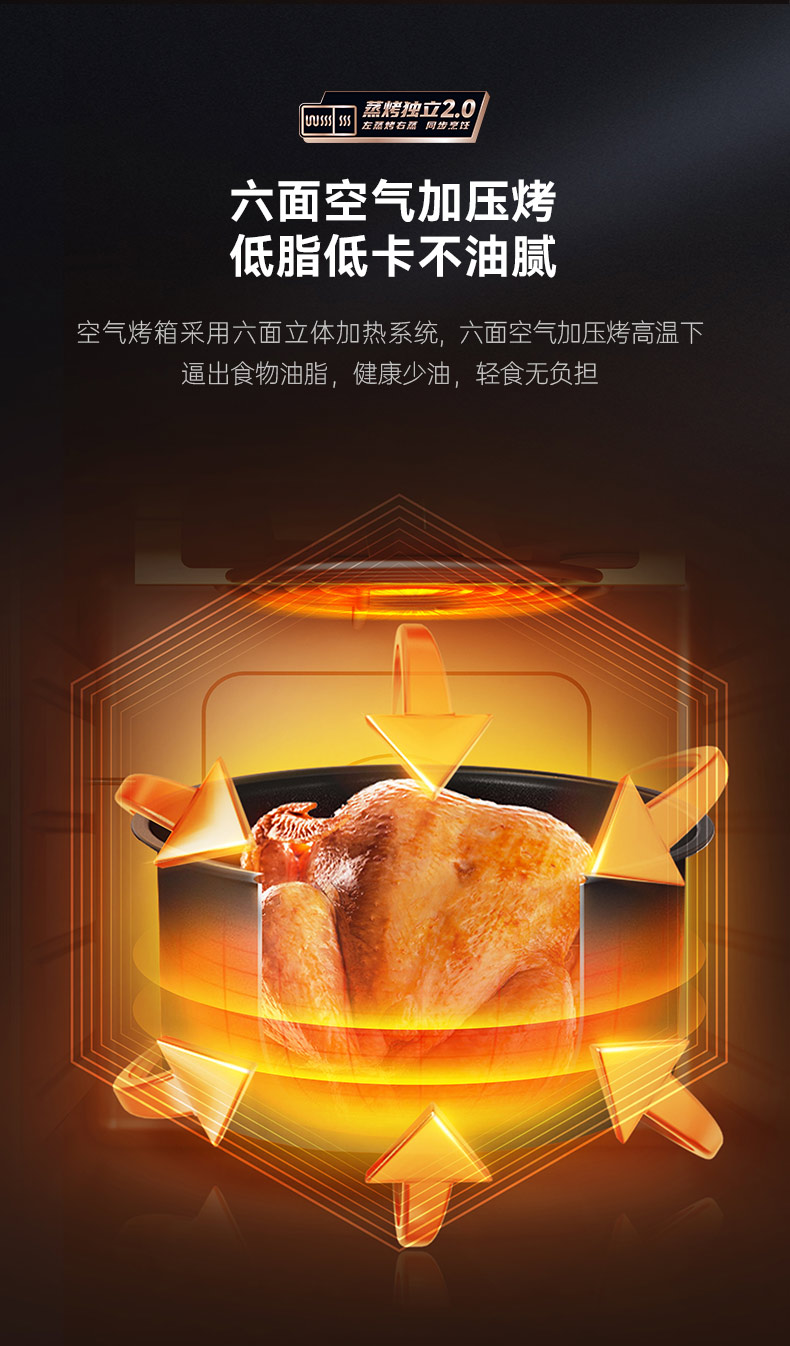 帥豐星辰X1雙子星蒸烤獨立(100Pro)集成灶