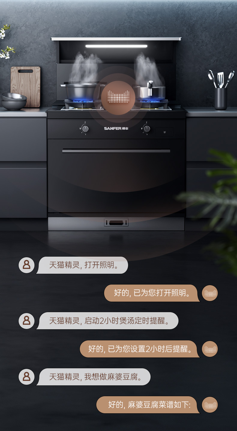 帥豐T1蒸烤一體集成灶