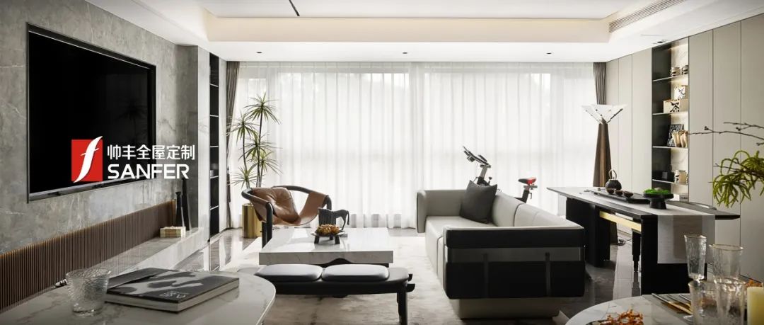 帥豐全屋高定 | 129㎡現(xiàn)代灰色系，盡顯優(yōu)雅高級品味