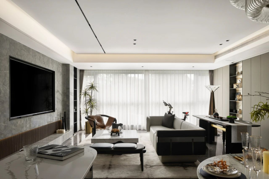 帥豐全屋高定 | 129㎡現代灰色系，盡顯優(yōu)雅高級品味