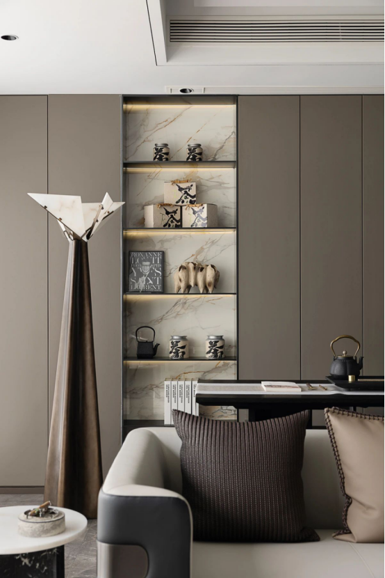 帥豐全屋高定 | 129㎡現代灰色系，盡顯優(yōu)雅高級品味