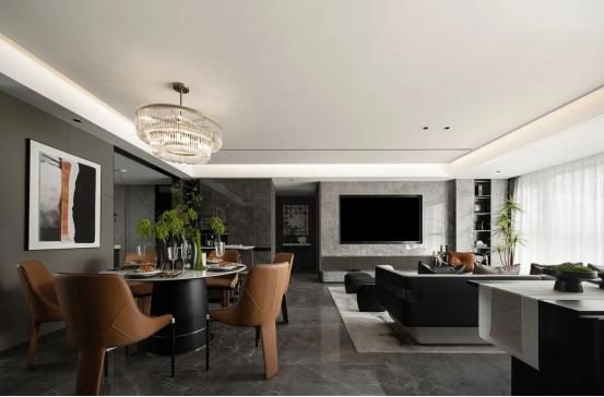 帥豐全屋高定 | 129㎡現代灰色系，盡顯優(yōu)雅高級品味