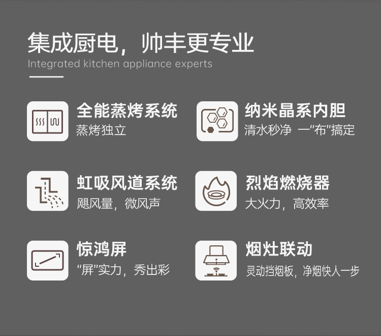 帥豐J6 簡(jiǎn)·愛 蒸烤獨(dú)立集成烹飪中心