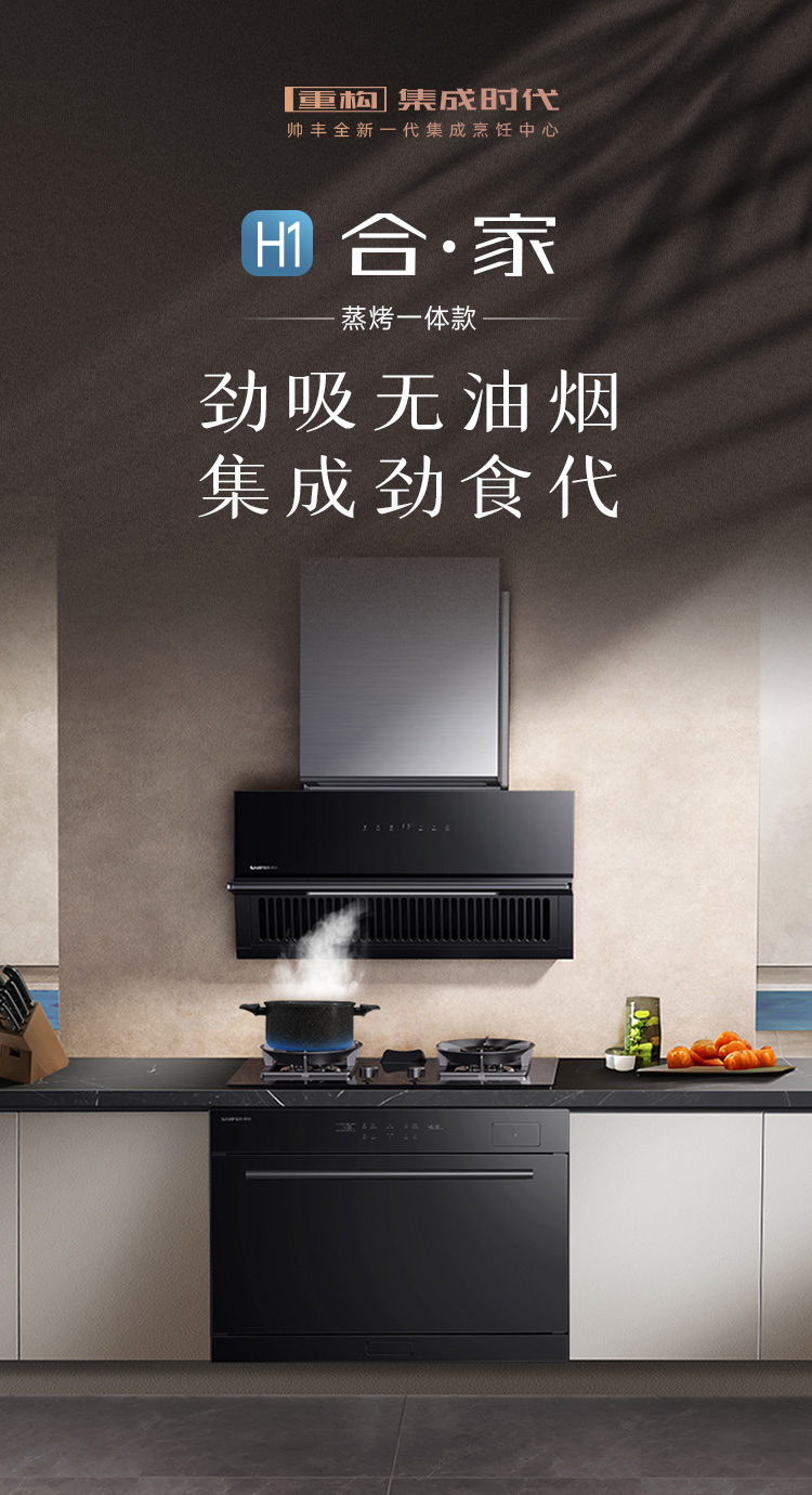 帥豐H1 合·家 蒸烤一體集成烹飪中心