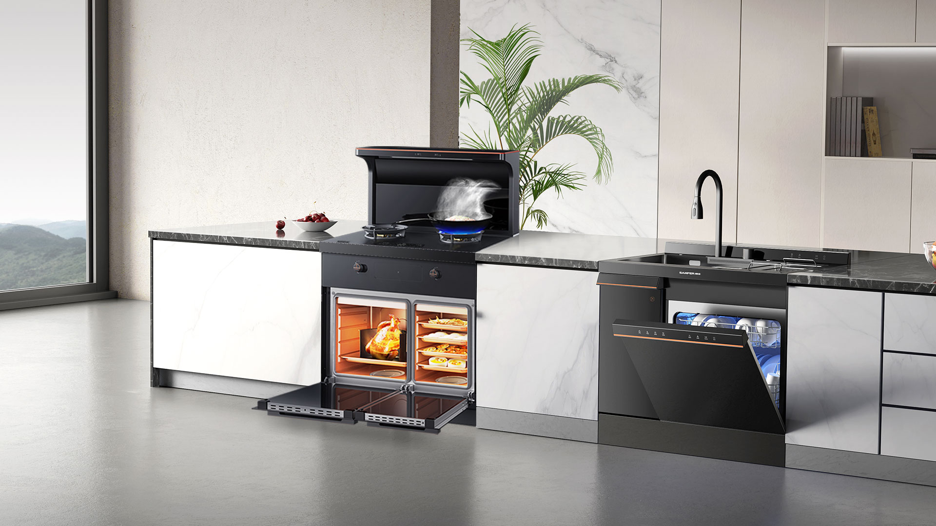 廚房新標(biāo)配，帥豐有1套！集成灶+集成水槽滿足廚房所有需求！