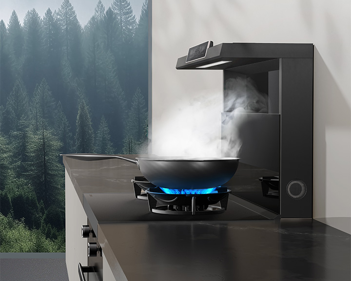 油煙吸不凈，噪音太煩人？斑彩螺直流變頻風道系統(tǒng)5.0輕松解決！