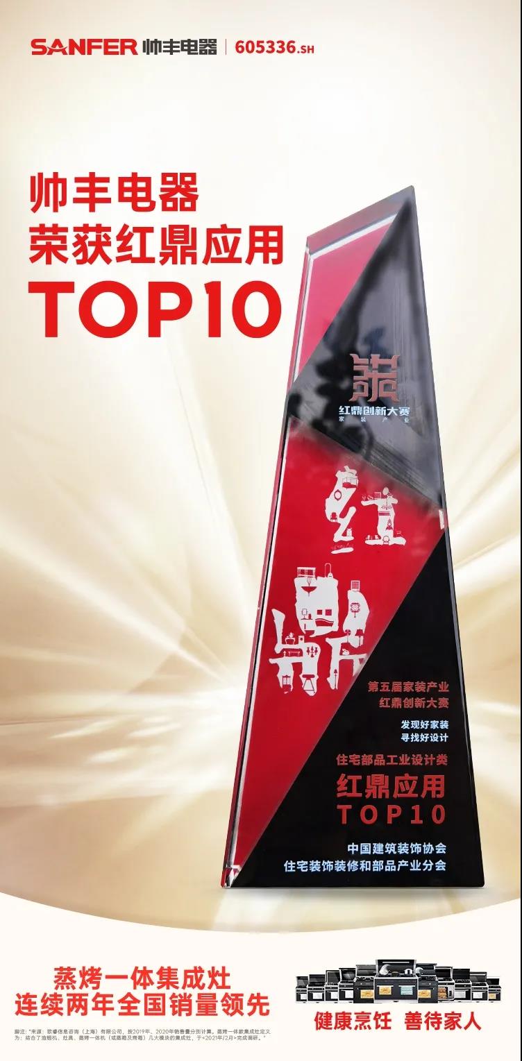 獨(dú)領(lǐng)豐尚|創(chuàng)新新主張，帥豐攬獲“紅鼎應(yīng)用TOP10”獎(jiǎng)項(xiàng)！